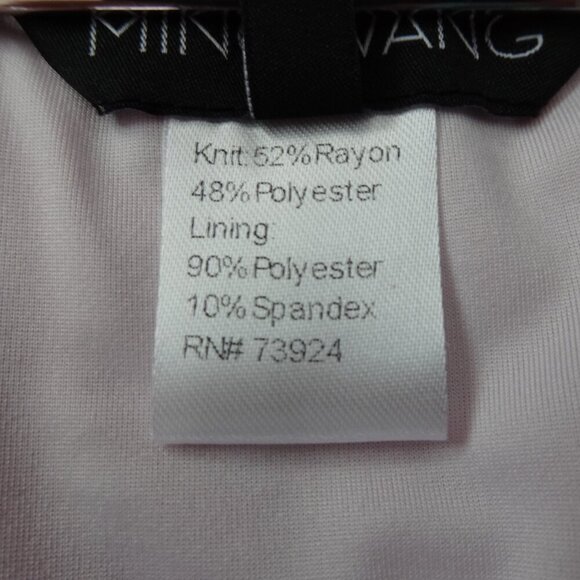 Ming Wang Midi Pencil Skirt Size L Pink Chevron Knit Scalloped Hem Lined - Picture 10 of 11